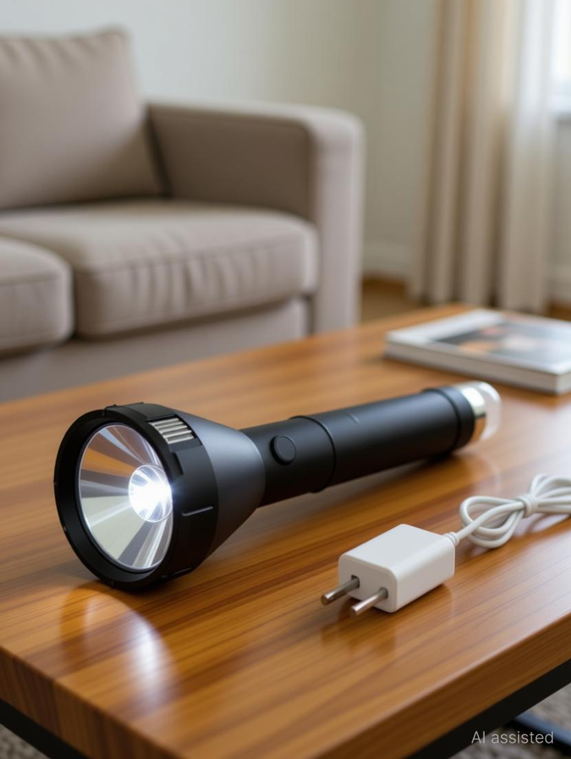 Image of Zeno volt 80W Led Torch Strong Beam 1Km Range & Cob Tracking Light Rechargeable 6 hrs Torch Emergency Light