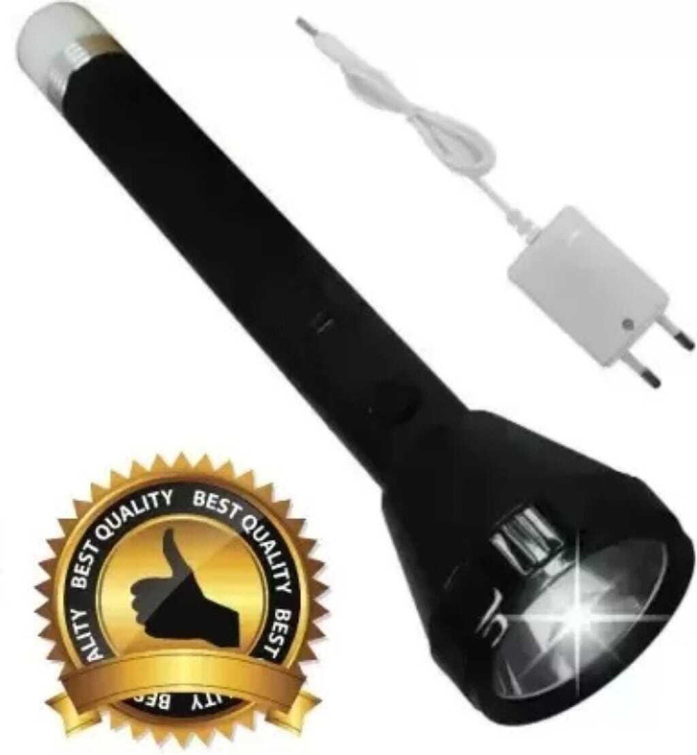 Image of Zeno volt 80W Led Torch Strong Beam 1Km Range & Cob Tracking Light Rechargeable 6 hrs Torch Emergency Light