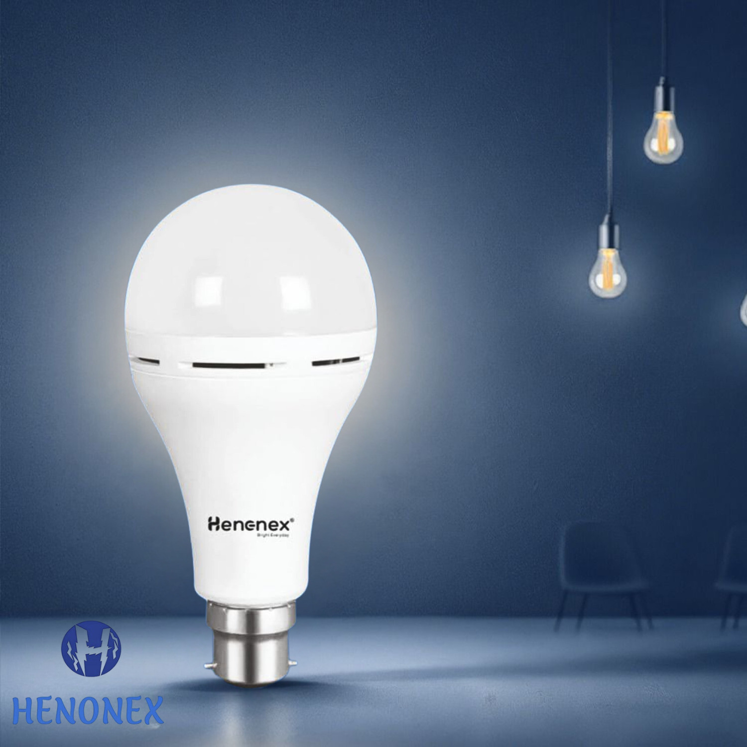 Image of Henonex Bulb Combo Pack of 2 | Rechargeable Emergency Lighting 2 hrs Bulb Emergency Light
