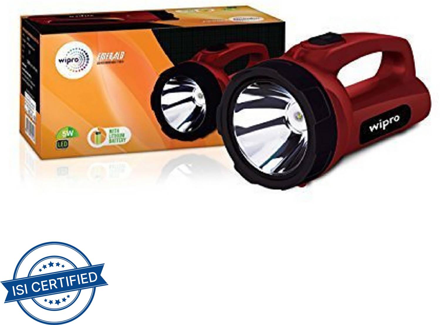 Wipro CL0005 Emerald LED Rechargeable 2.5 hrs Torch Emergency Light Torch