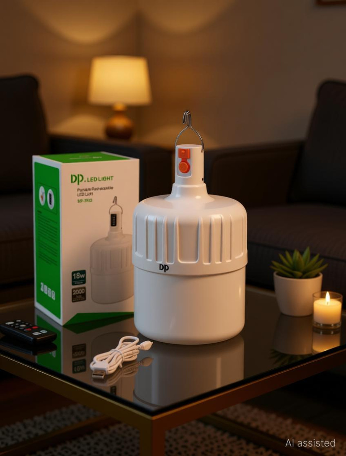 Image of Dp 7812 (RECHARGEABLE LED EMERGENCY BULB) 18W LED, 2000mAh Battery 6 hrs Bulb Emergency Light