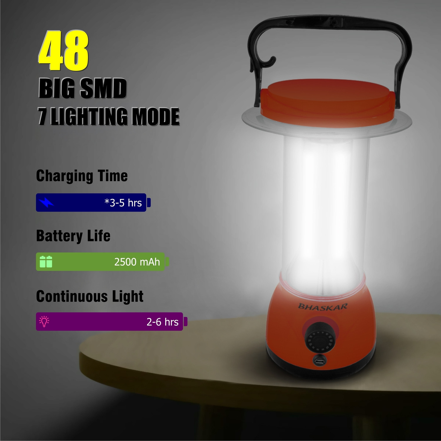 Image of Eye Bhaskar Fibo Rechargeable LED Lantern 6 hrs Lantern Emergency Light