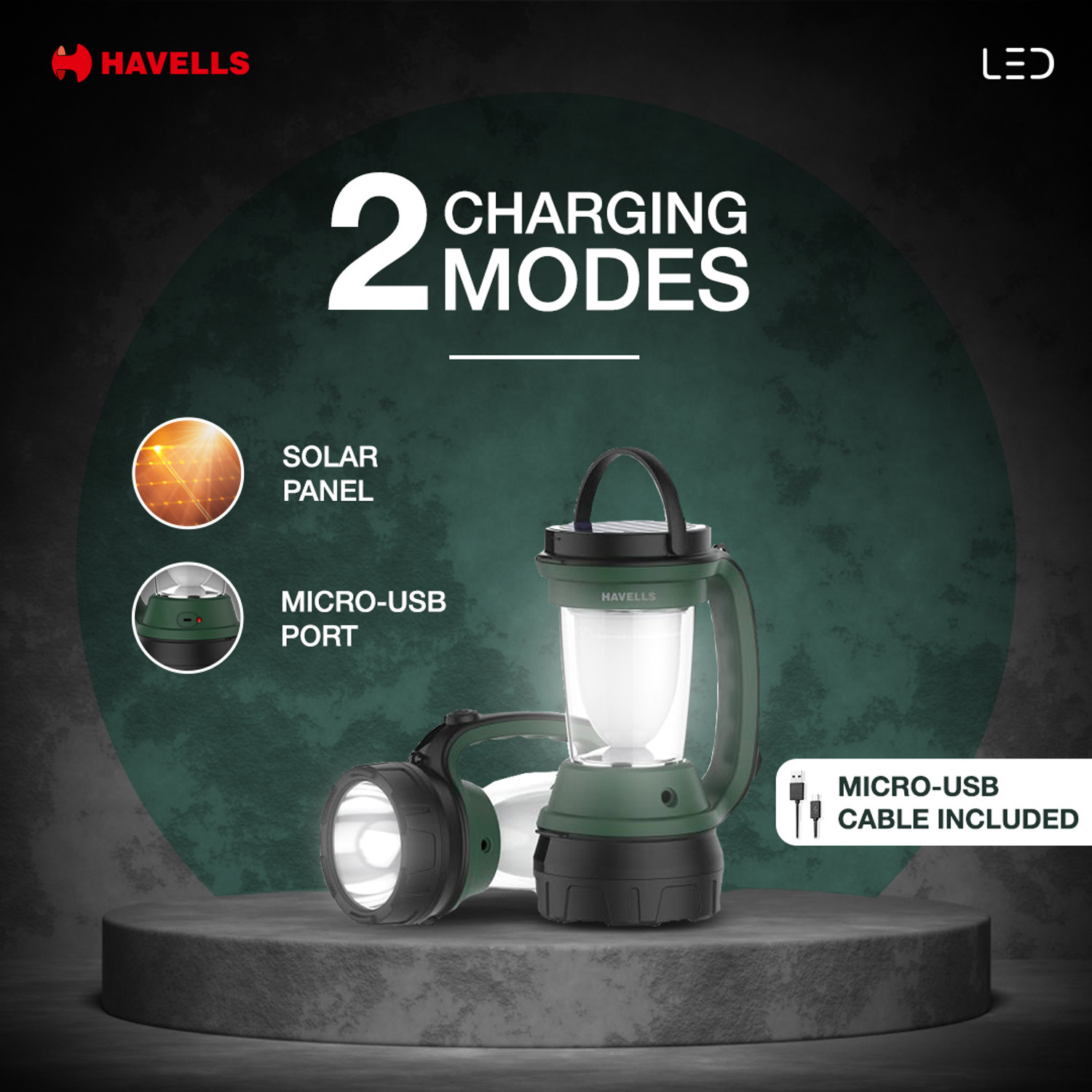 Image of HAVELLS Dazzle Plus Lantern Torch 5W 5 hrs Lantern Emergency Light