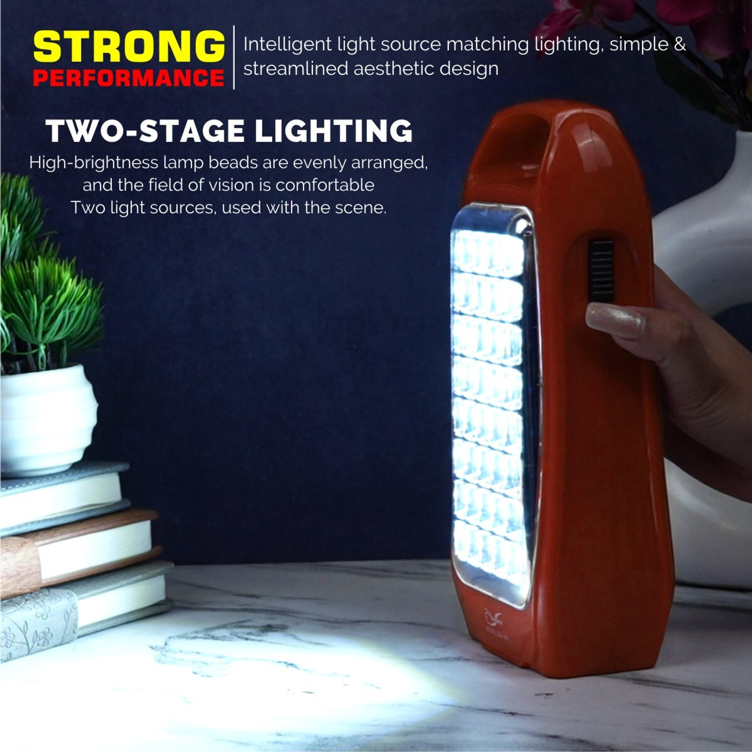 Image of 24 ENERGY Model EN-1671, Table Top Lantern Rechargeable & Portable Home Light 8 hrs Flood Lamp Emergency Light