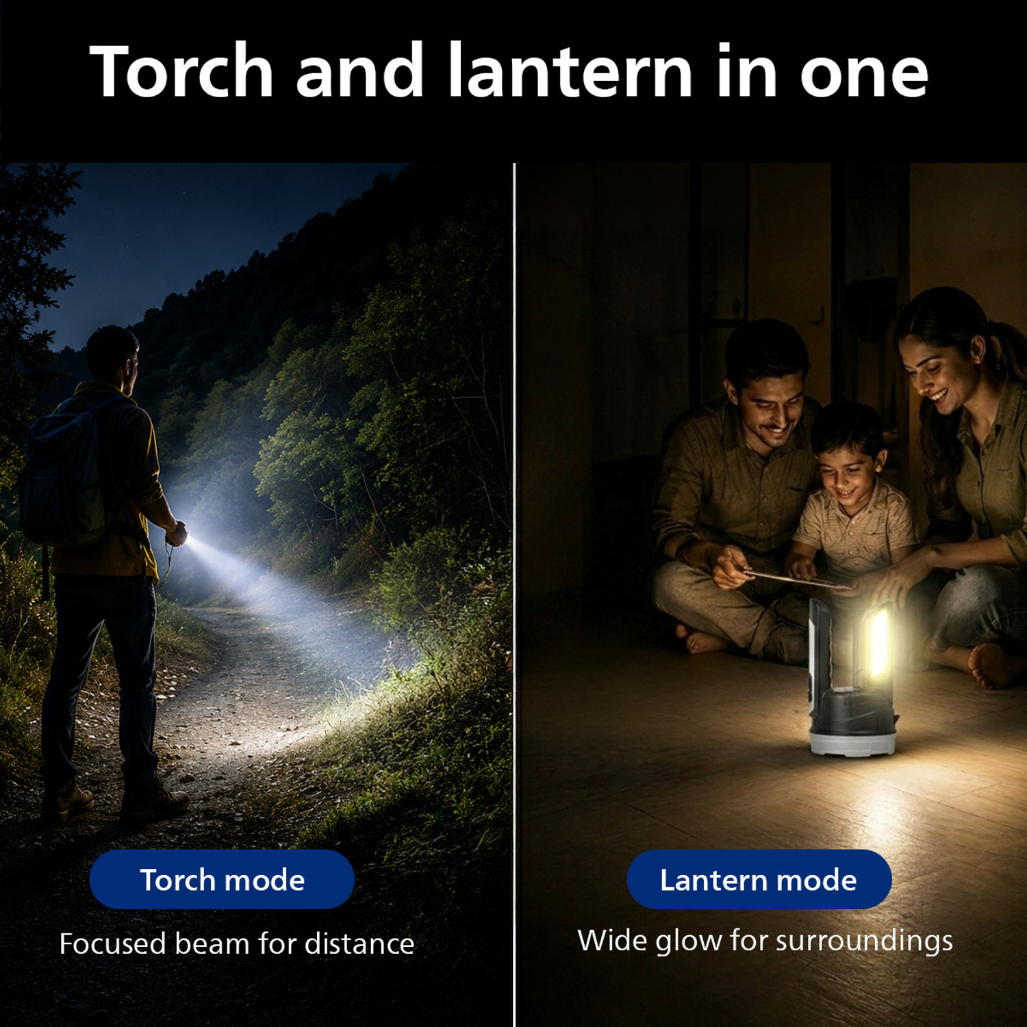 Image of PHILIPS SPARK 5W Rechargeable LED Lantern with backup upto 5.5 hrs Torch Emergency Light