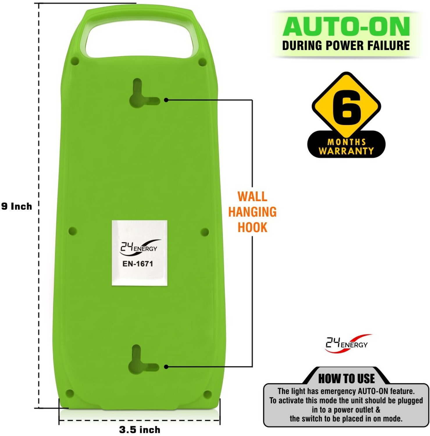 Image of 24 ENERGY Dual Mode Brightness with 40LED Chargeable Table lantern 8 hrs Flood Lamp Emergency Light