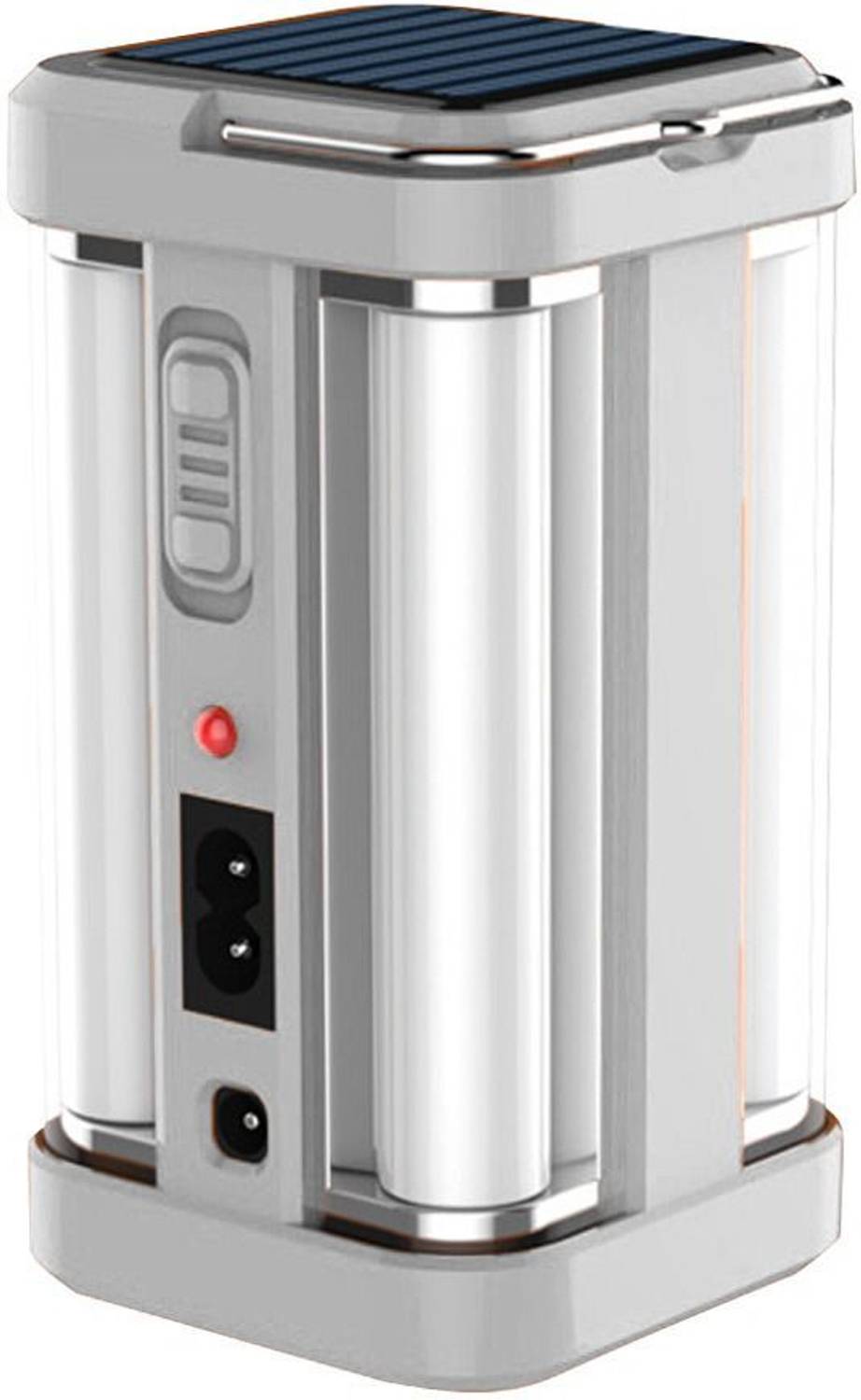 FIRSTLIKE Rechargeable 4 Side Tube With 2 Multiple Mode Extra Bright DC / Solar Lantern 7 hrs Lantern Emergency Light