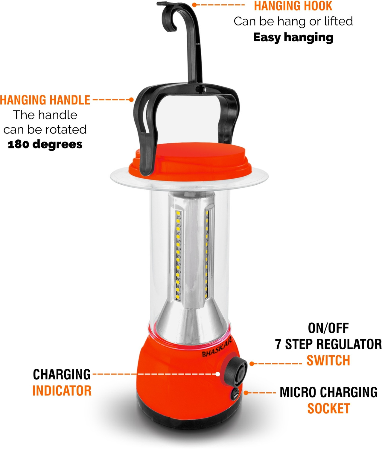 Image of Eye Bhaskar Fibo Rechargeable LED Lantern 6 hrs Lantern Emergency Light