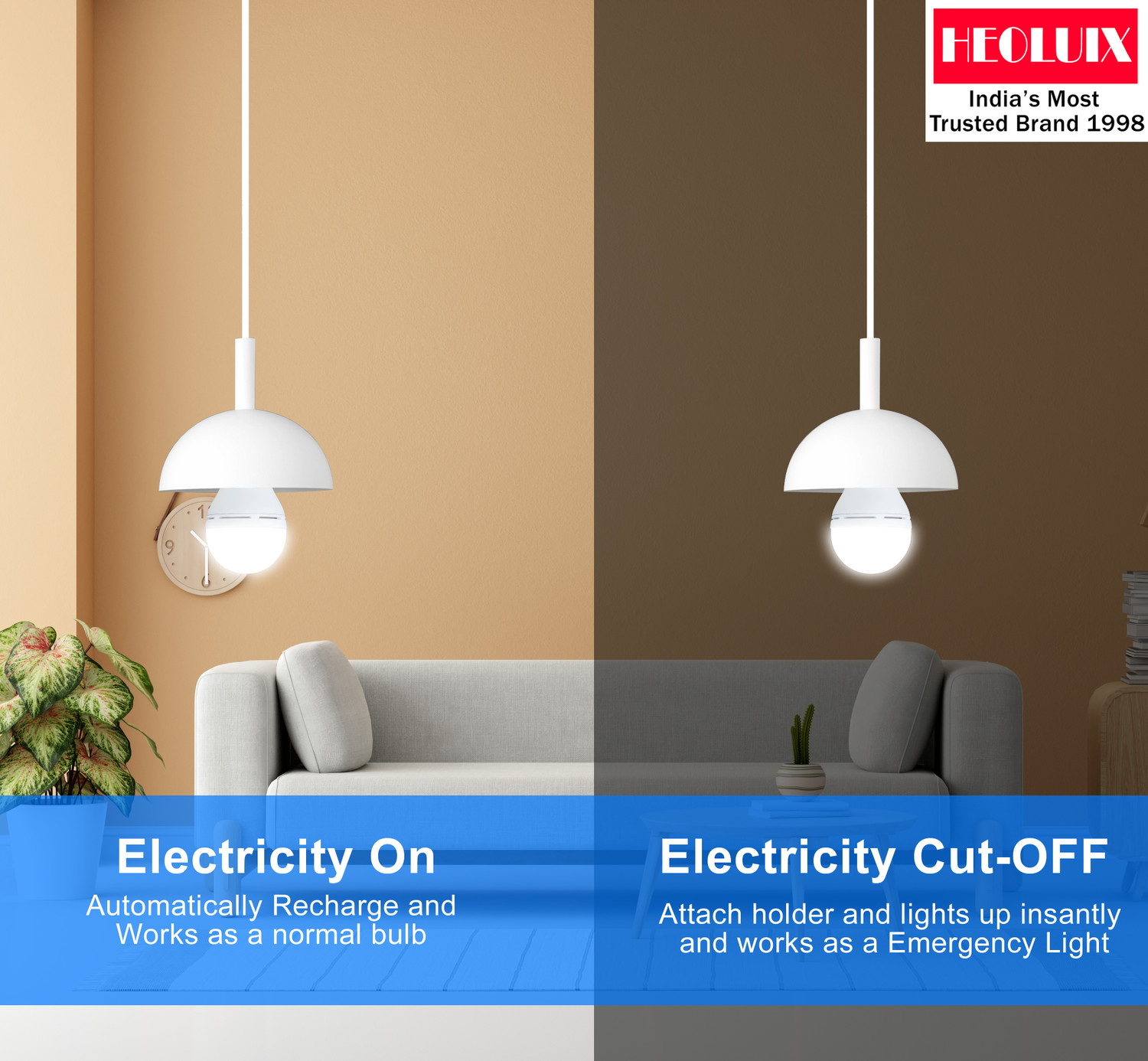Image of heoluix emergency inverter led bulb 12 watt 4 hrs Bulb Emergency Light