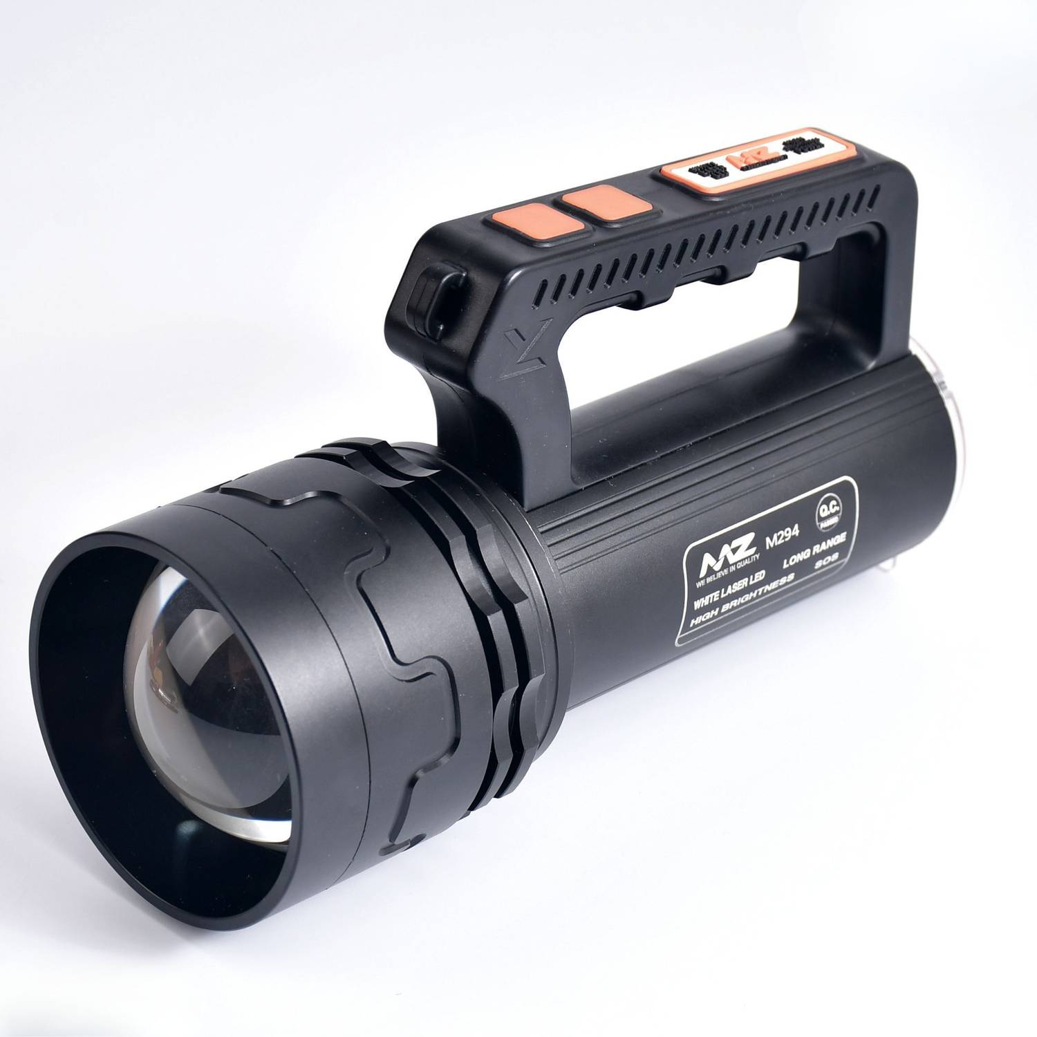 MZ M294 (RECHARGEABLE LED SEARCH LIGHT) 500W Laser LED, 7-14 Hours