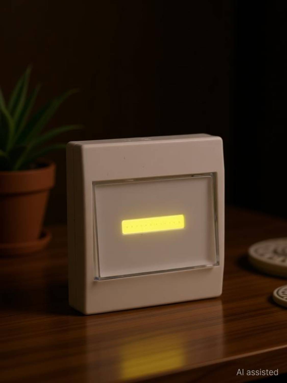 Ascension Plastic Ultra Bright Magnetic Mini COB LED Battery Operated Wall Light 0 hrs Bulb Emergency Light