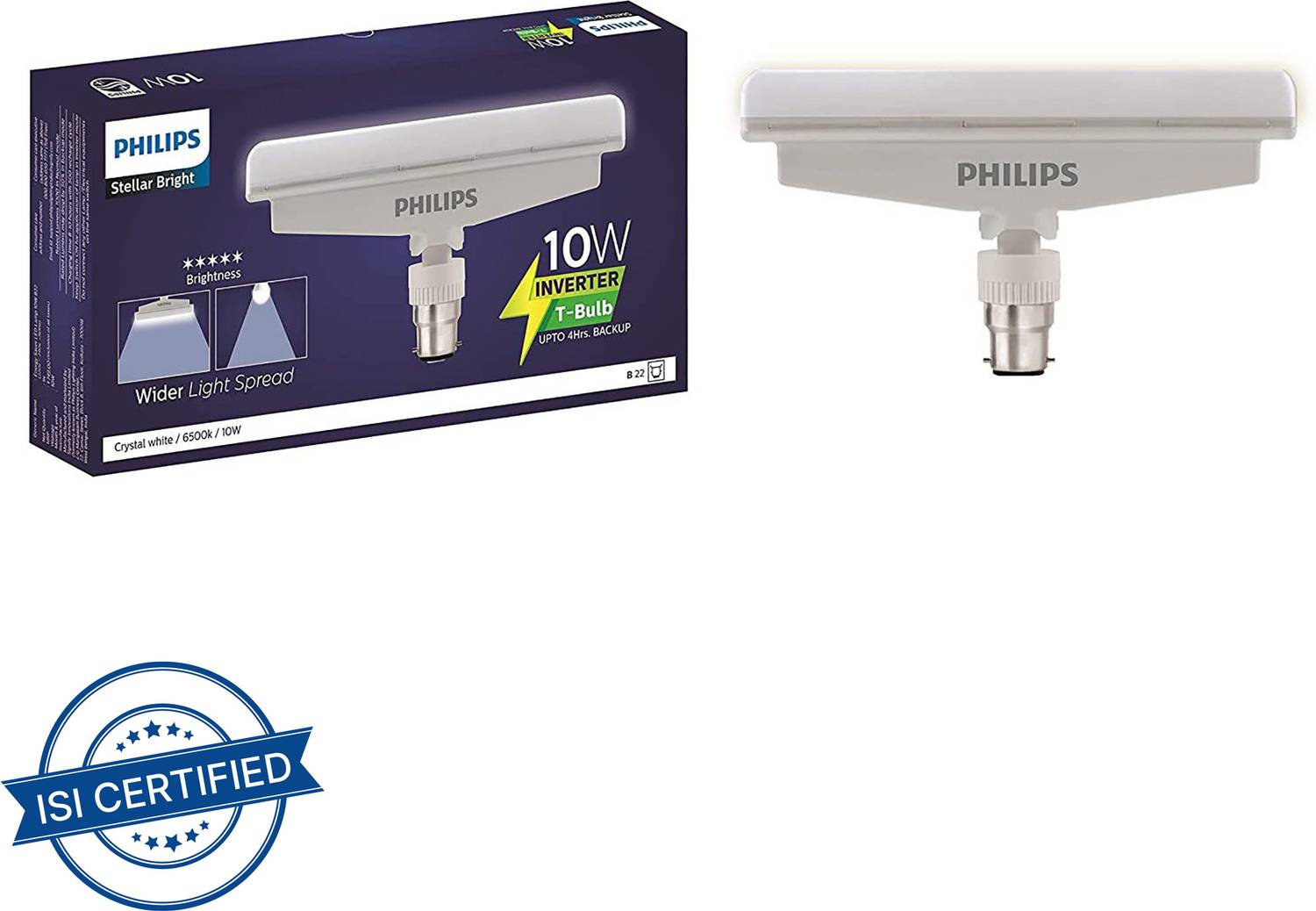 PHILIPS 10 W T-Bulb B22 Inverter 4 hrs Bulb Emergency Light
