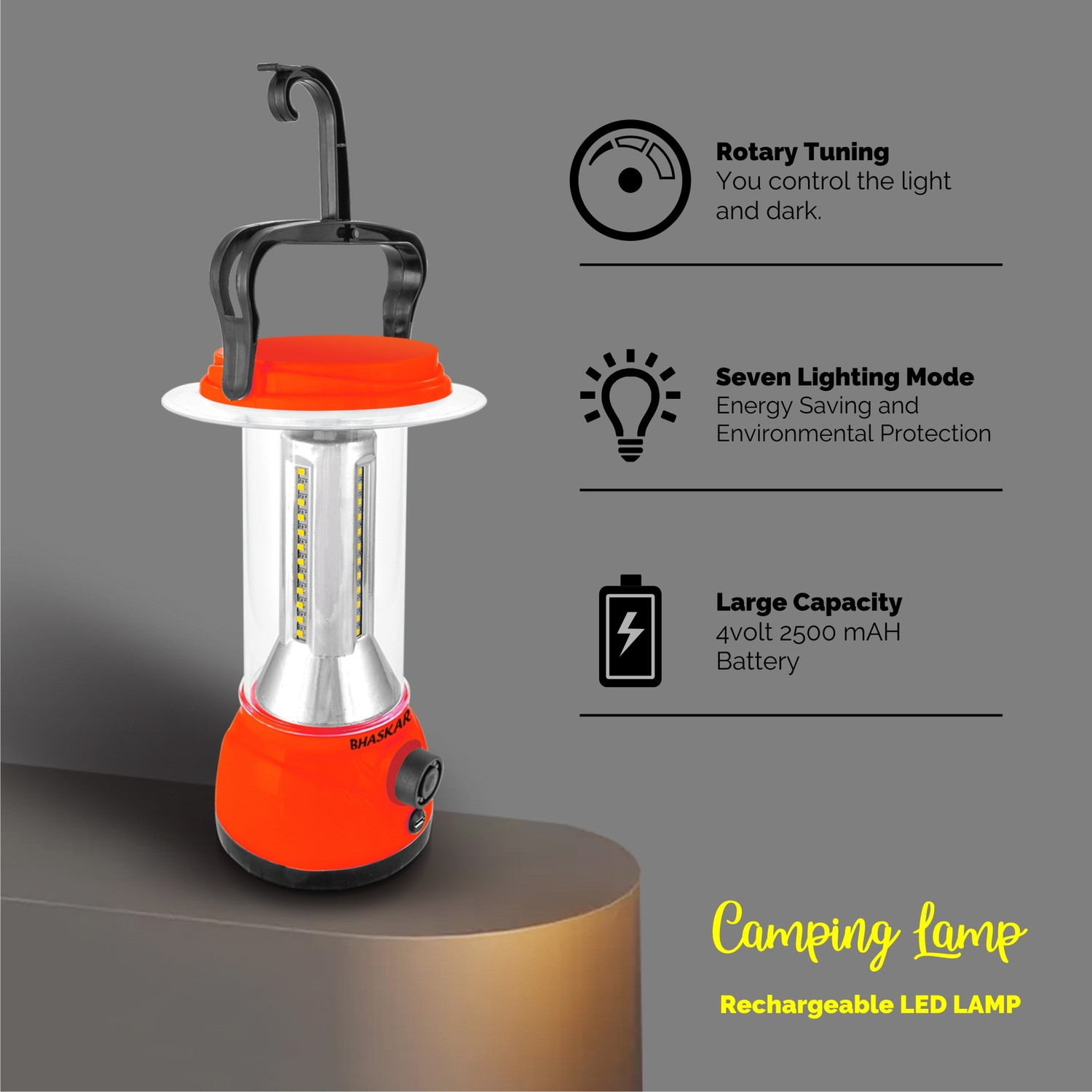Image of Eye Bhaskar Fibo Rechargeable LED Lantern 6 hrs Lantern Emergency Light