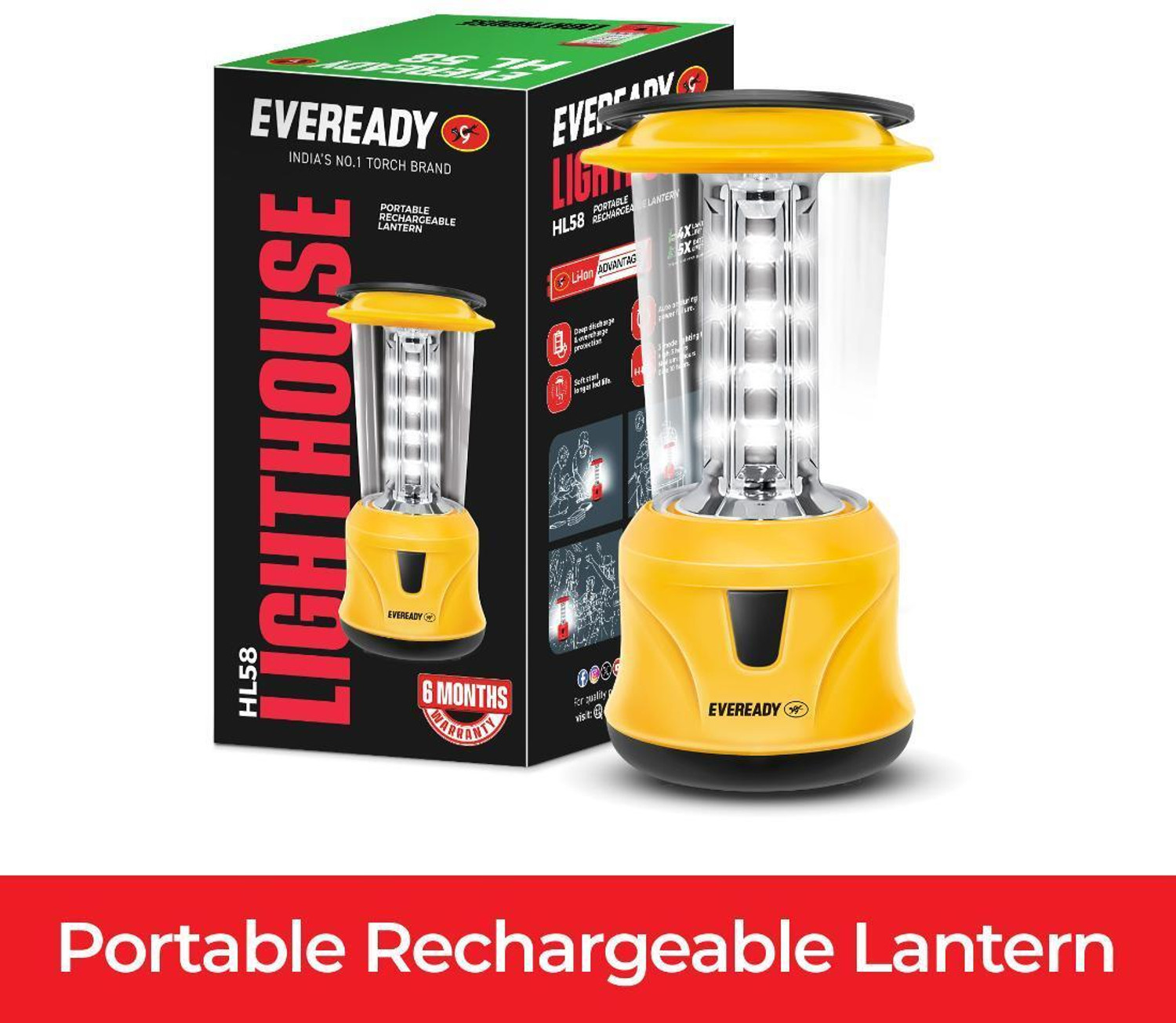 Image of EVEREADY HL 58 4 hrs Lantern Emergency Light