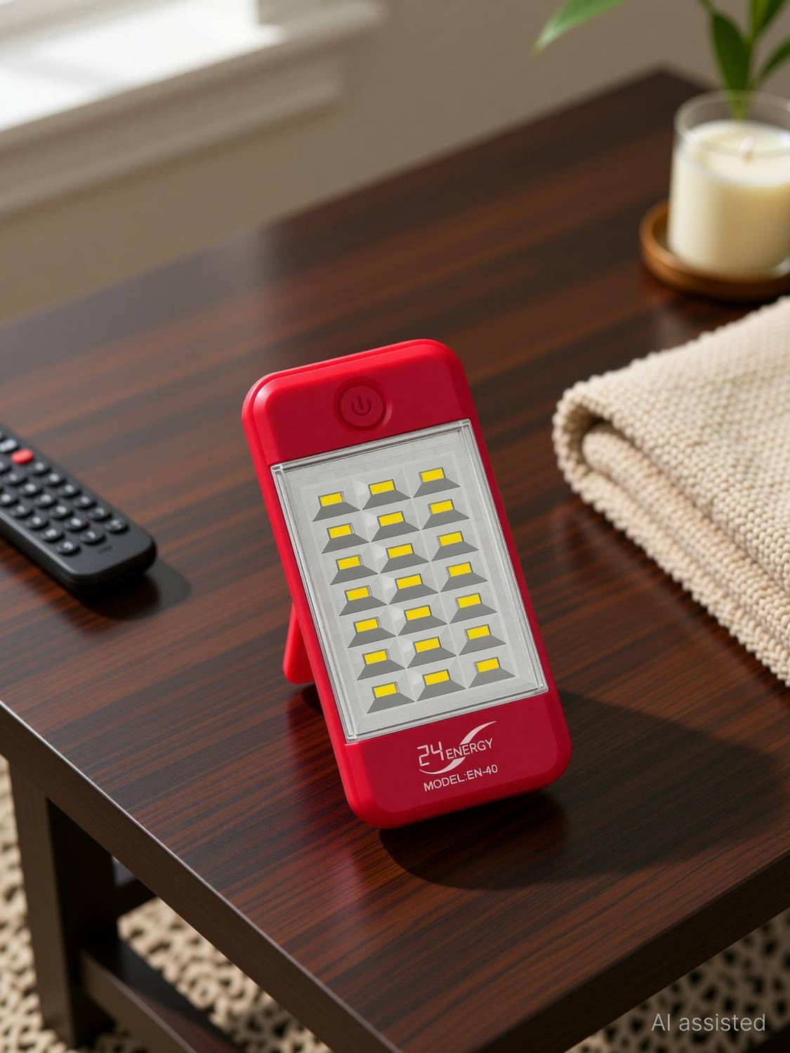 24 ENERGY Mini Power bank with Emergency Light Inbuilt Solar Panel Rechargeable Solar Light Set
