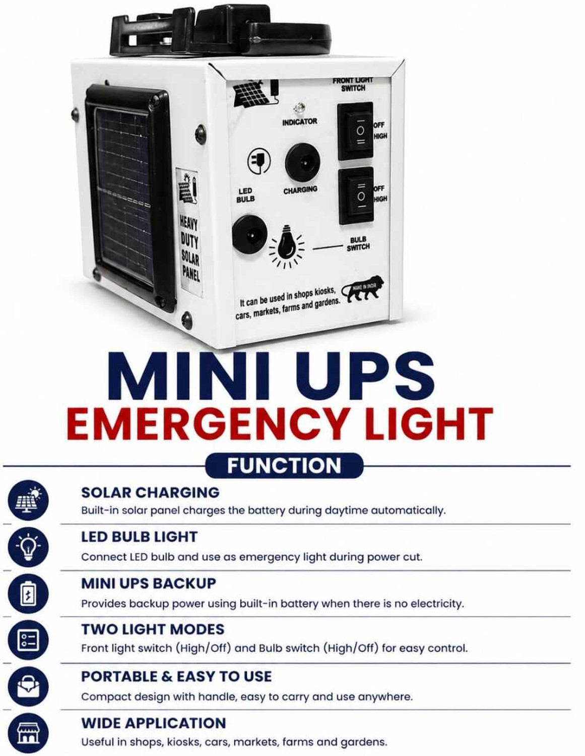 Image of AJSTAR 8060 MINI UPS AJ 3 hrs Bulb Emergency Light