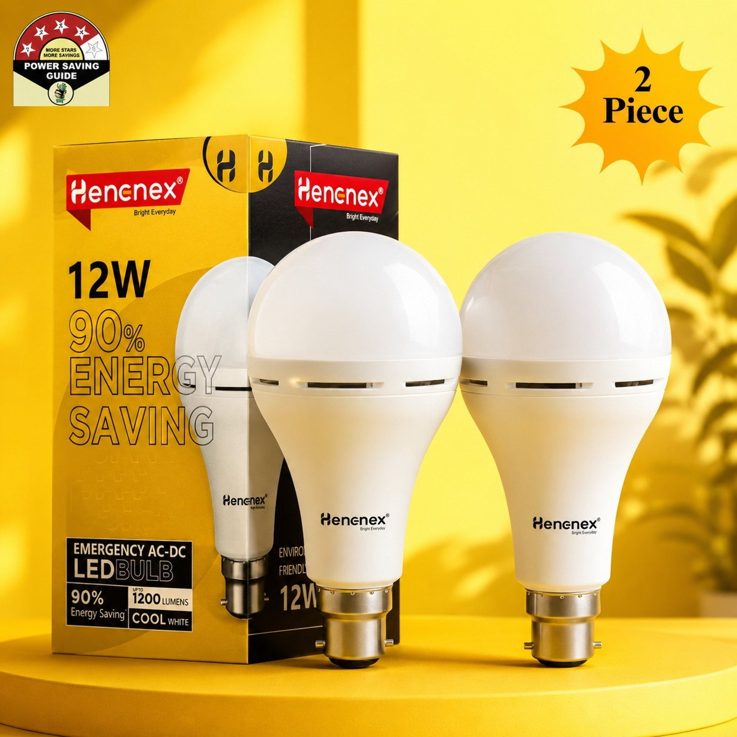 Image of Henonex 12W Battery Backup Bulb for Emergency Lighting 2 hrs Bulb Emergency Light