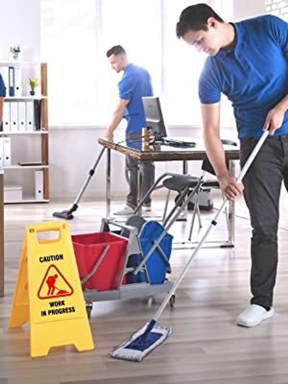 Image of SOLACE HYGIENE Work In Progress Safety Signboard for Indoor & Outdoor Use -2Pcs. Emergency Sign