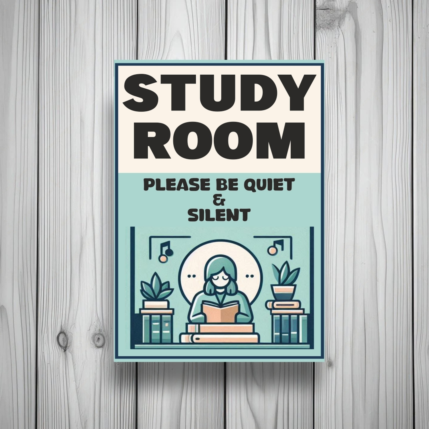 komstec Study Room Please Be Quiet And Silent Sun Board For School ...