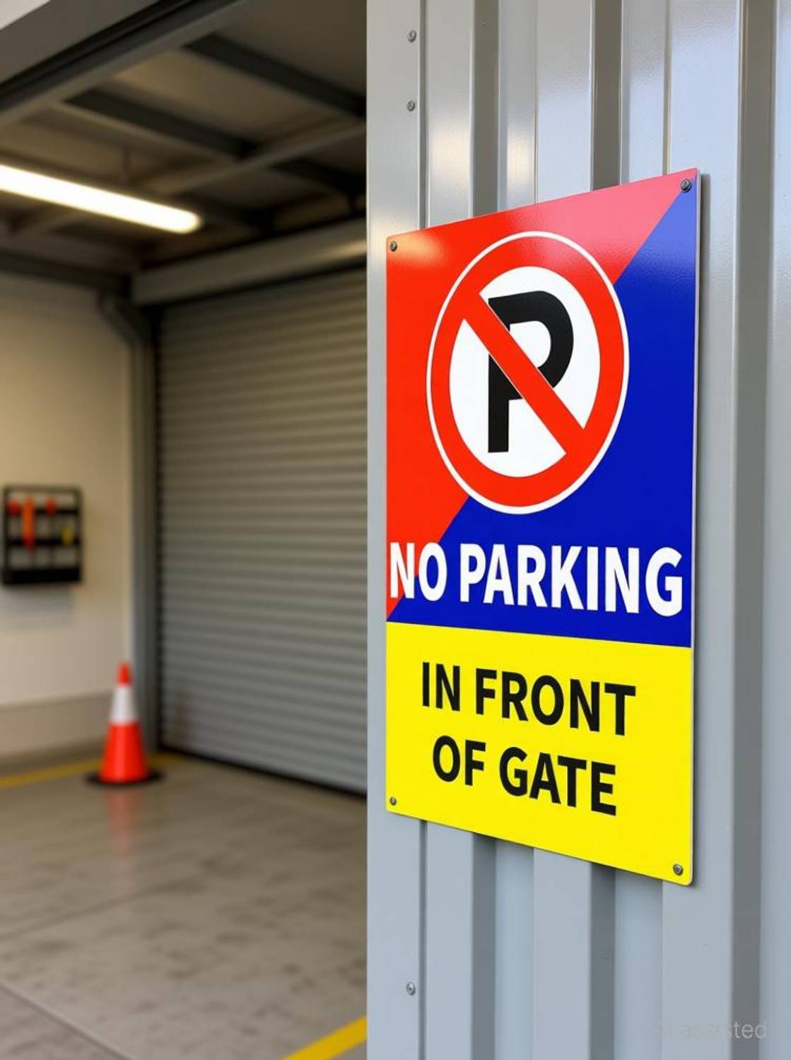 AQBP No Parking In Front of Gate, No Parking Board for Gate,Warning Sign Emergency Sign