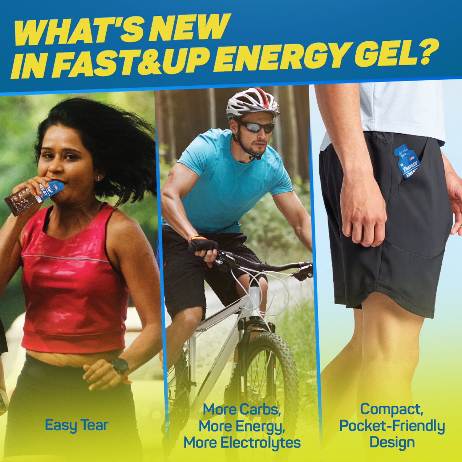 Image of FAST&UP Energy Gels - Unique Liquid-Gel Technology for Instant Performance Boost Sports Drink
