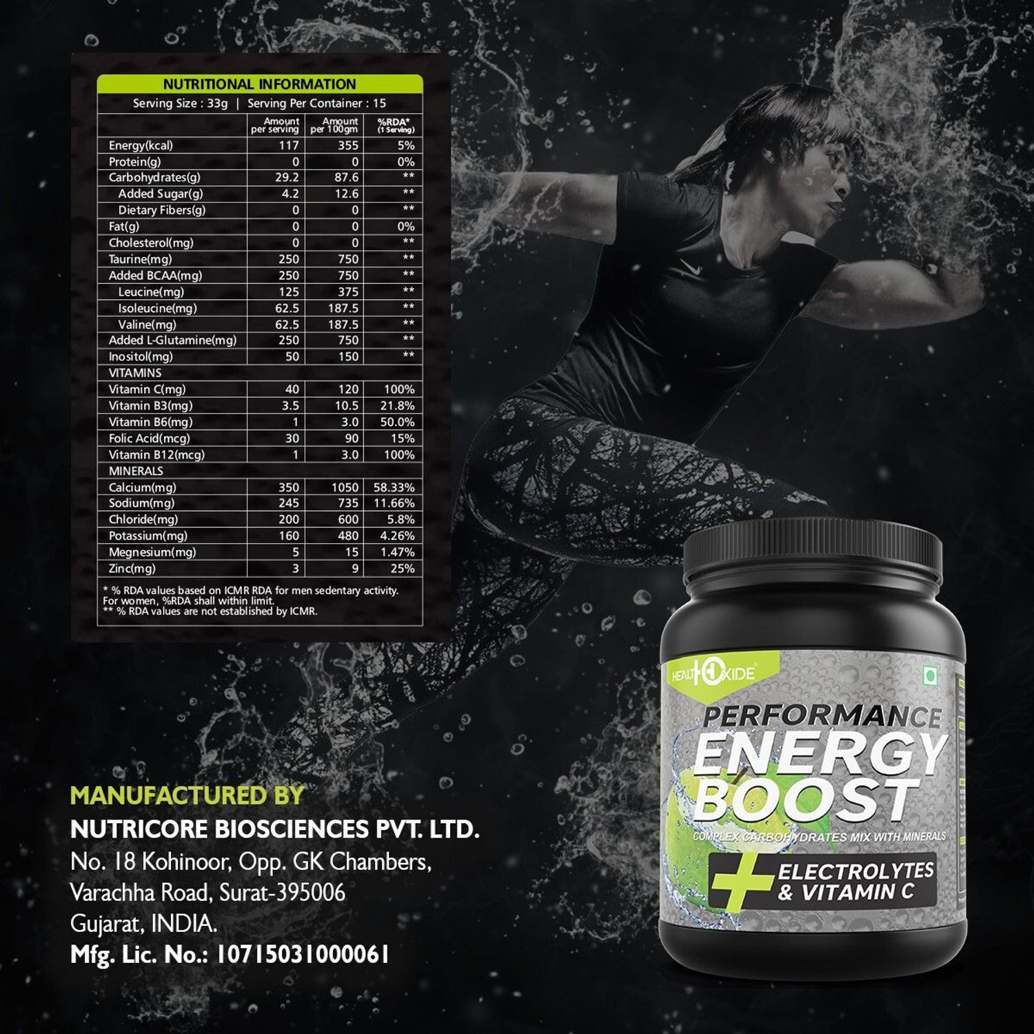 Image of HEALTHOXIDE Energy Boost Extra Power Sports Drink