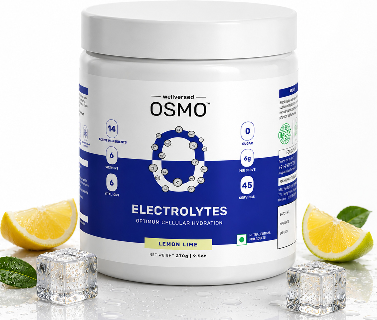 Image of Wellversed OSMO Electrolyte Blend with Taurine & Vitamins | Cramp Relief and Rapid Hydration Drink
