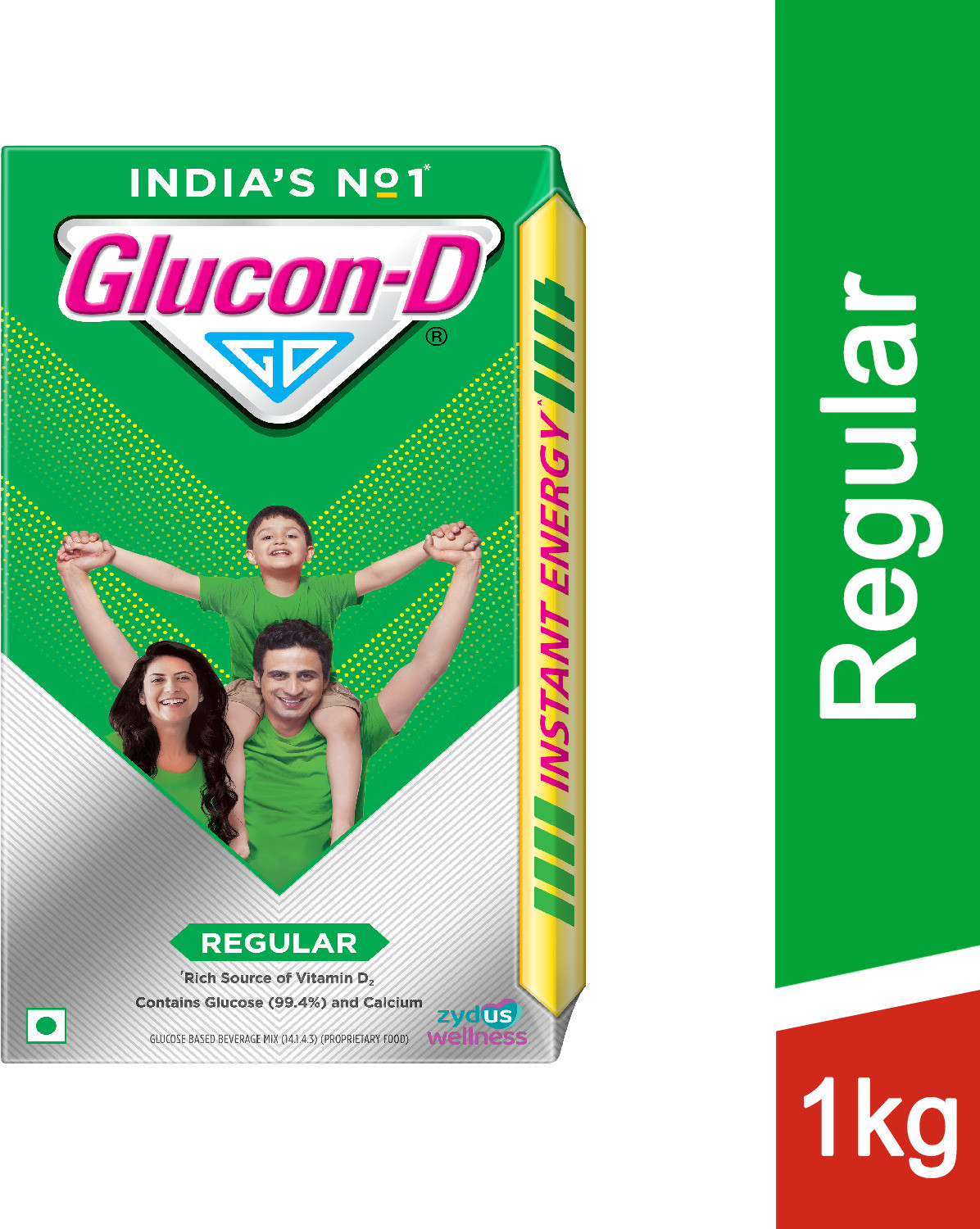 Image of GLUCON-D Regular with 3 Benefits of Energy, Recovery, and Immunity, Refill Sports Drink