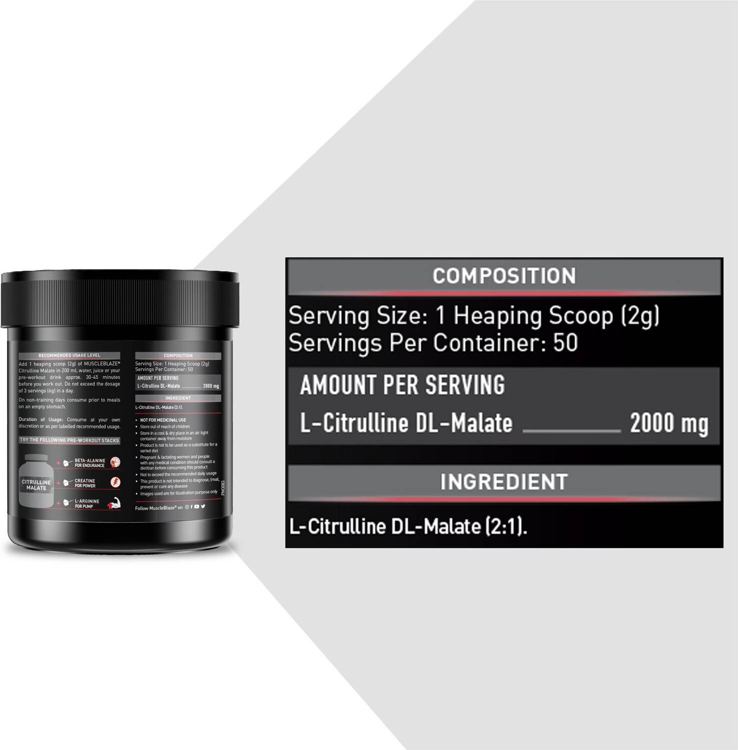 MUSCLEBLAZE Citrulline Malate Nutrition Drink - Image 2