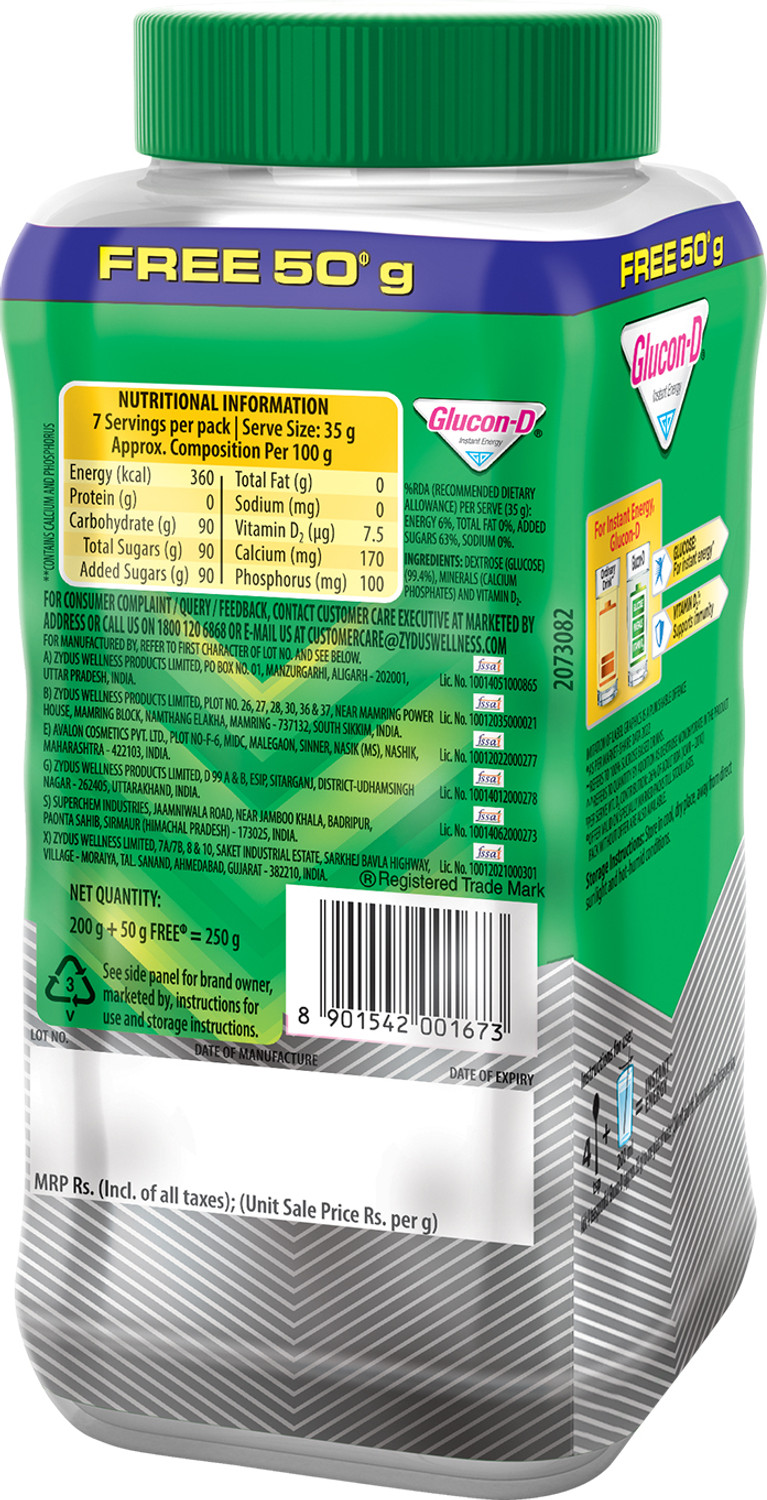 Image of GLUCON-D Regular Glucose Powder, Jar Sports Drink