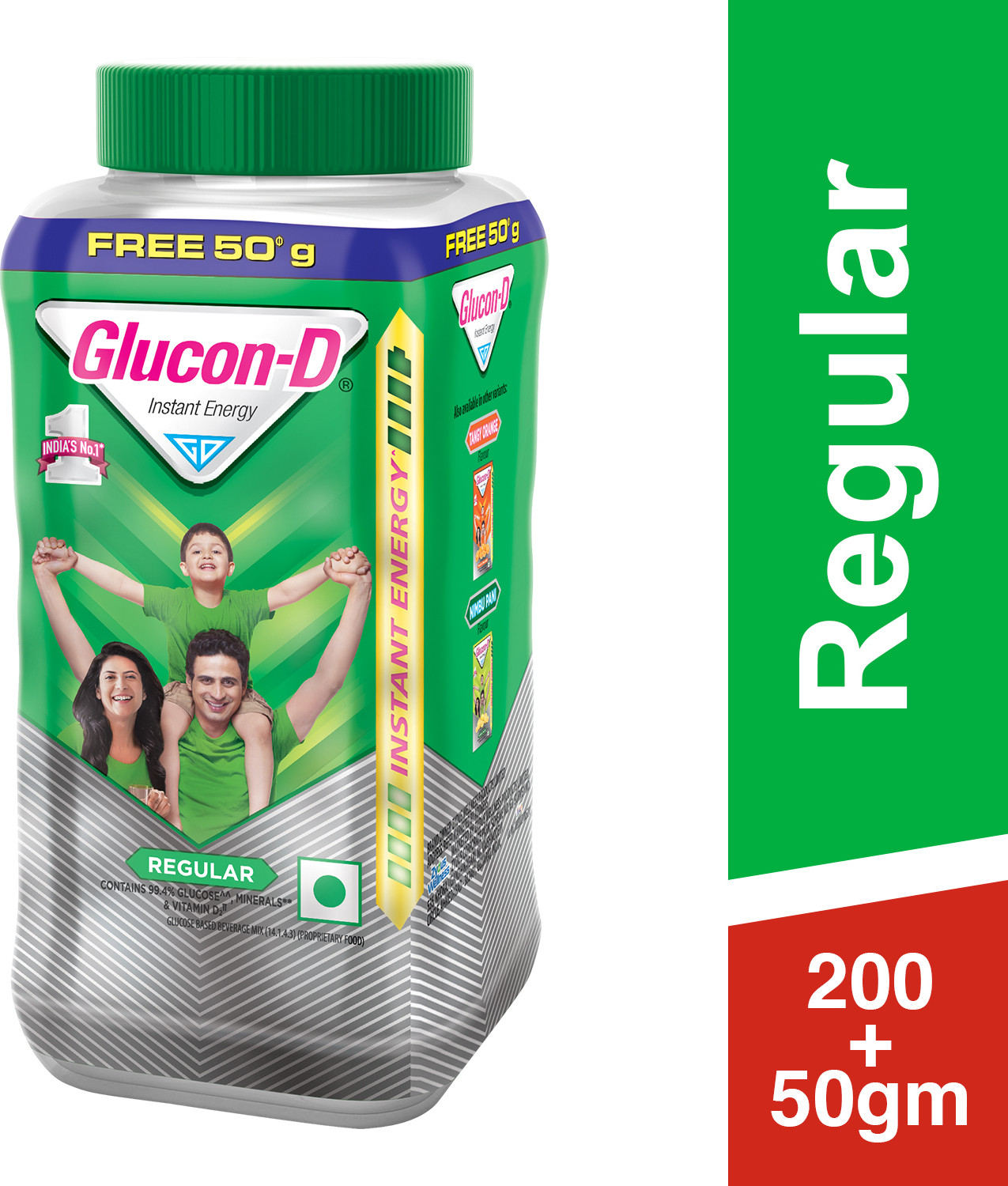 Image of GLUCON-D Regular Glucose Powder, Jar Sports Drink