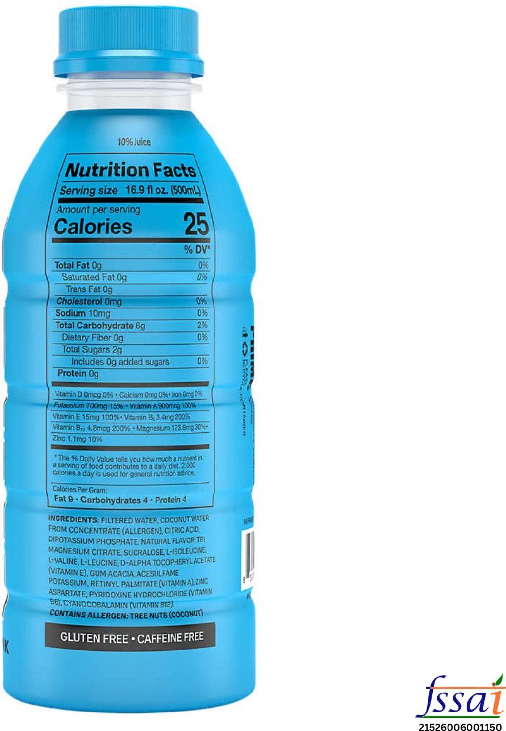 Image of Prime Blue Raspberry 16.9 Fl Oz Hydration Drink Hydration Drink