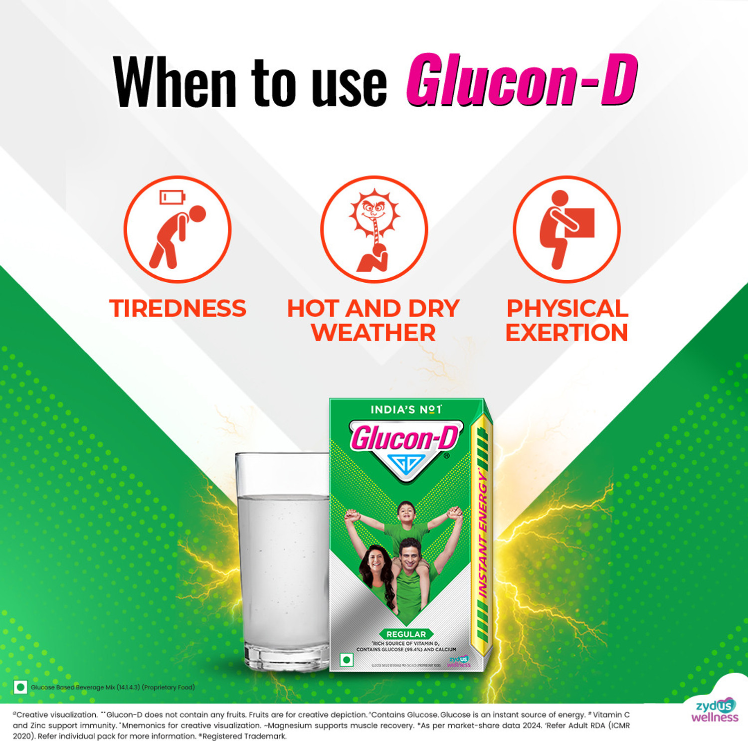Image of GLUCON-D Regular with 3 Benefits of Energy, Recovery, and Immunity, Refill Sports Drink