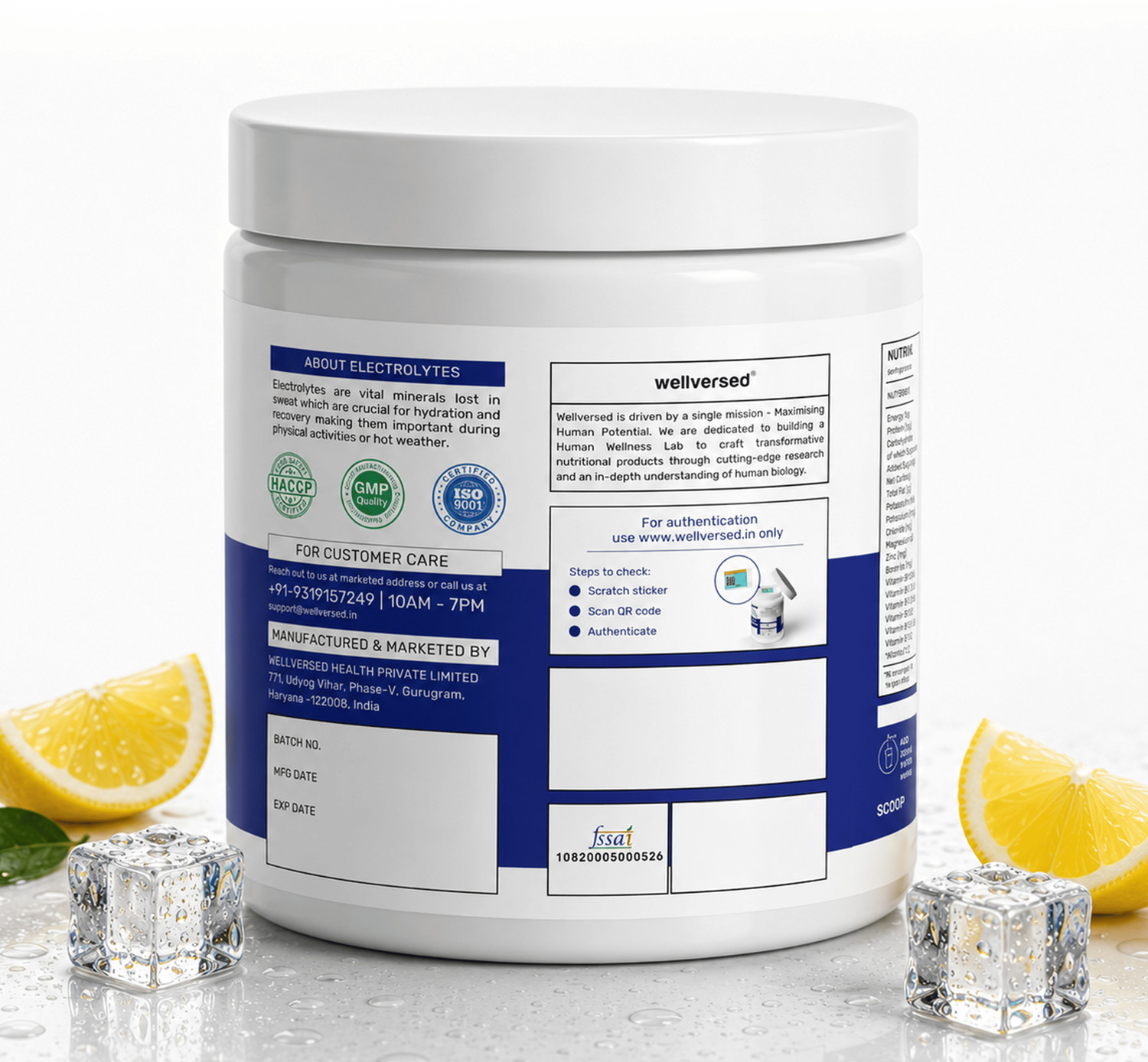 Image of Wellversed OSMO Electrolyte Blend with Taurine & Vitamins | Cramp Relief and Rapid Hydration Drink