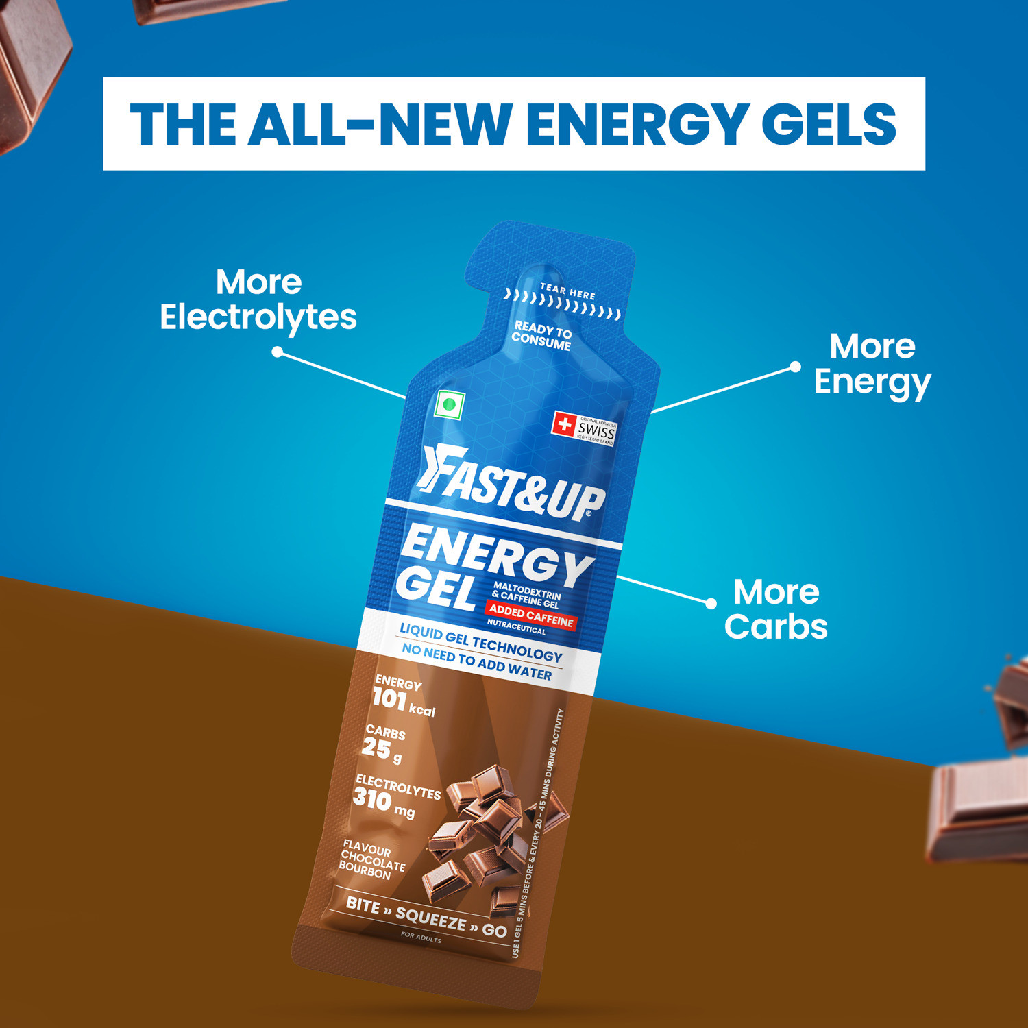 Image of FAST&UP Energy Gels - Unique Liquid-Gel Technology for Instant Performance Boost Sports Drink