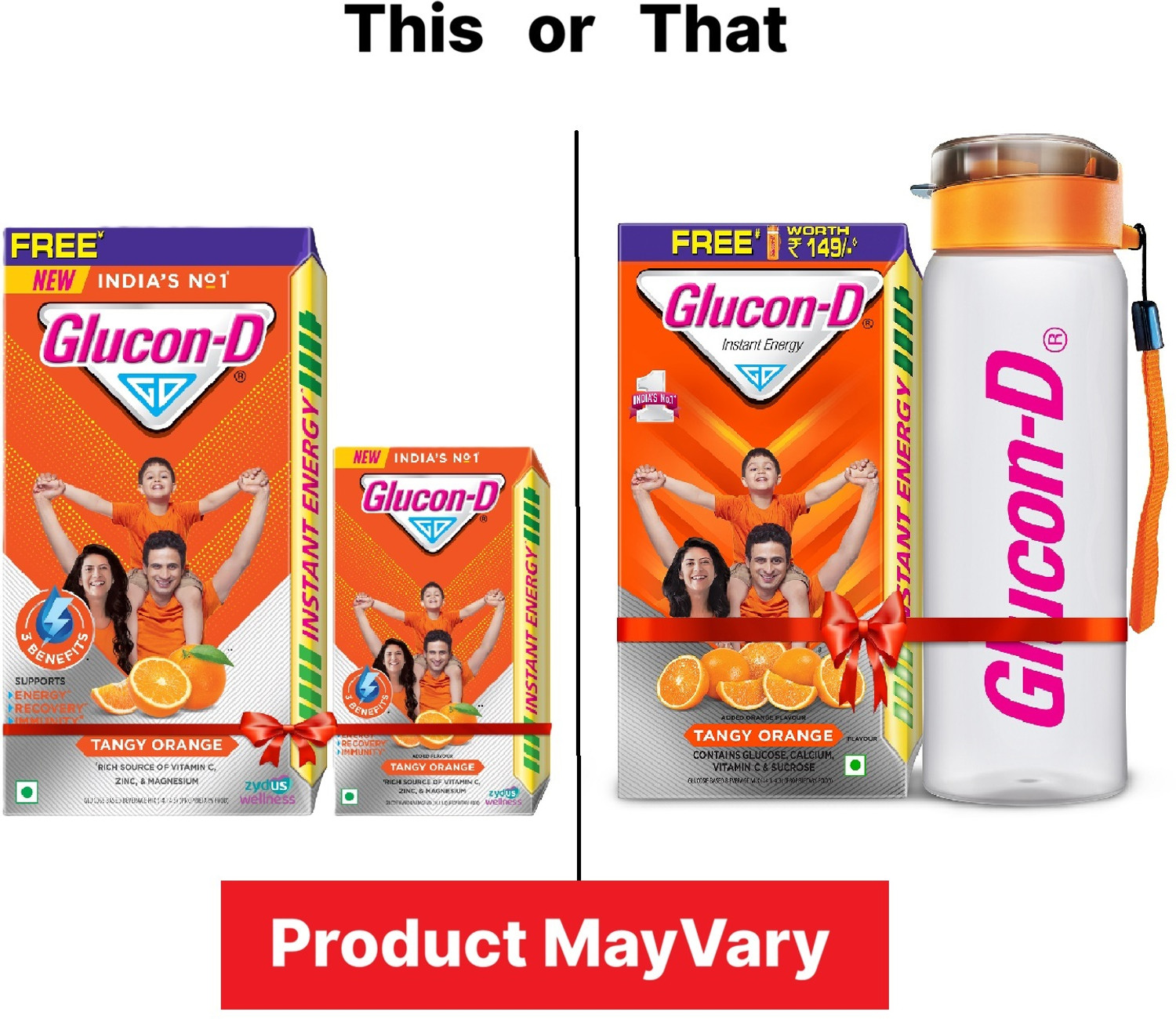 Image of GLUCON-D with 3 Benefits of Energy, Recovery, and Immunity, Refill ( Get 250 g Free) Sports Drink