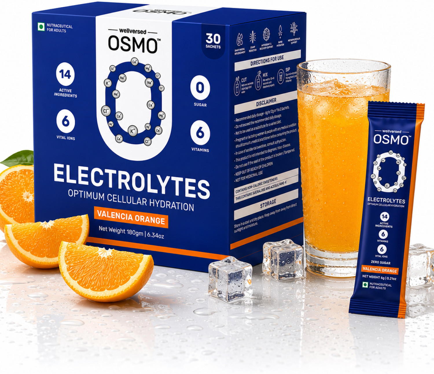 Image of Wellversed OSMO Electrolyte Powder | Rapid Hydration & Cramp Relief | Zero Sugar Electrolyte Hydration Drink