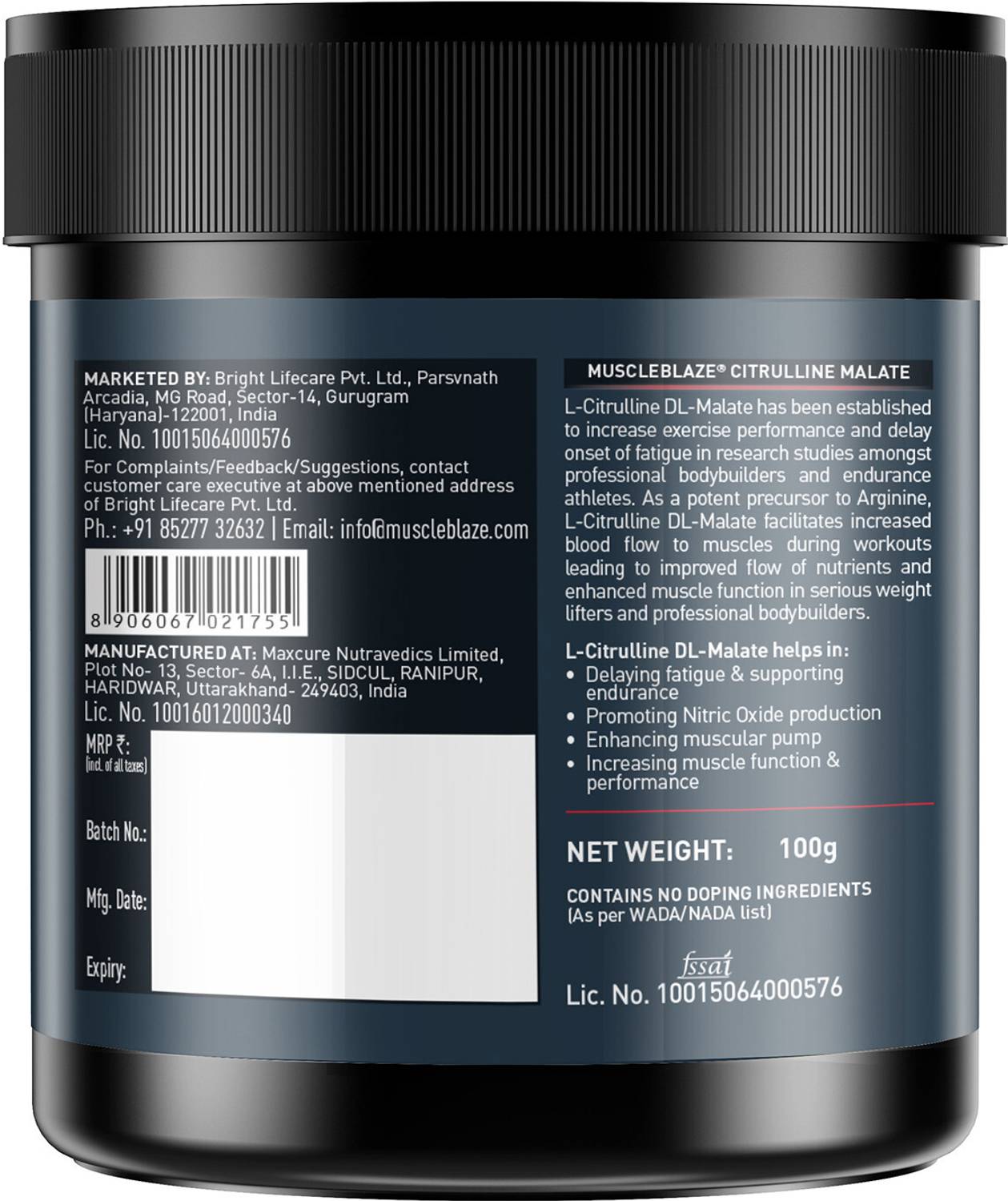 MUSCLEBLAZE Citrulline Malate Nutrition Drink - Image 3