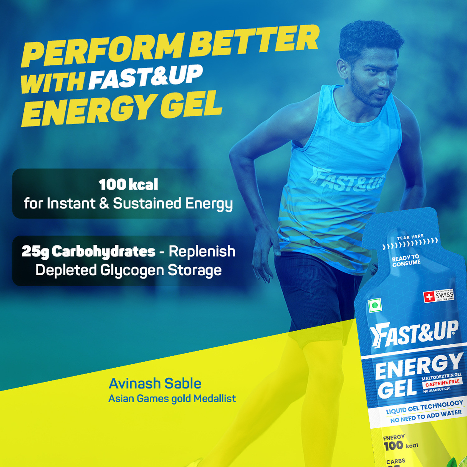 Image of FAST&UP Energy Gels - Unique Liquid-Gel Technology for Instant Performance Boost Sports Drink