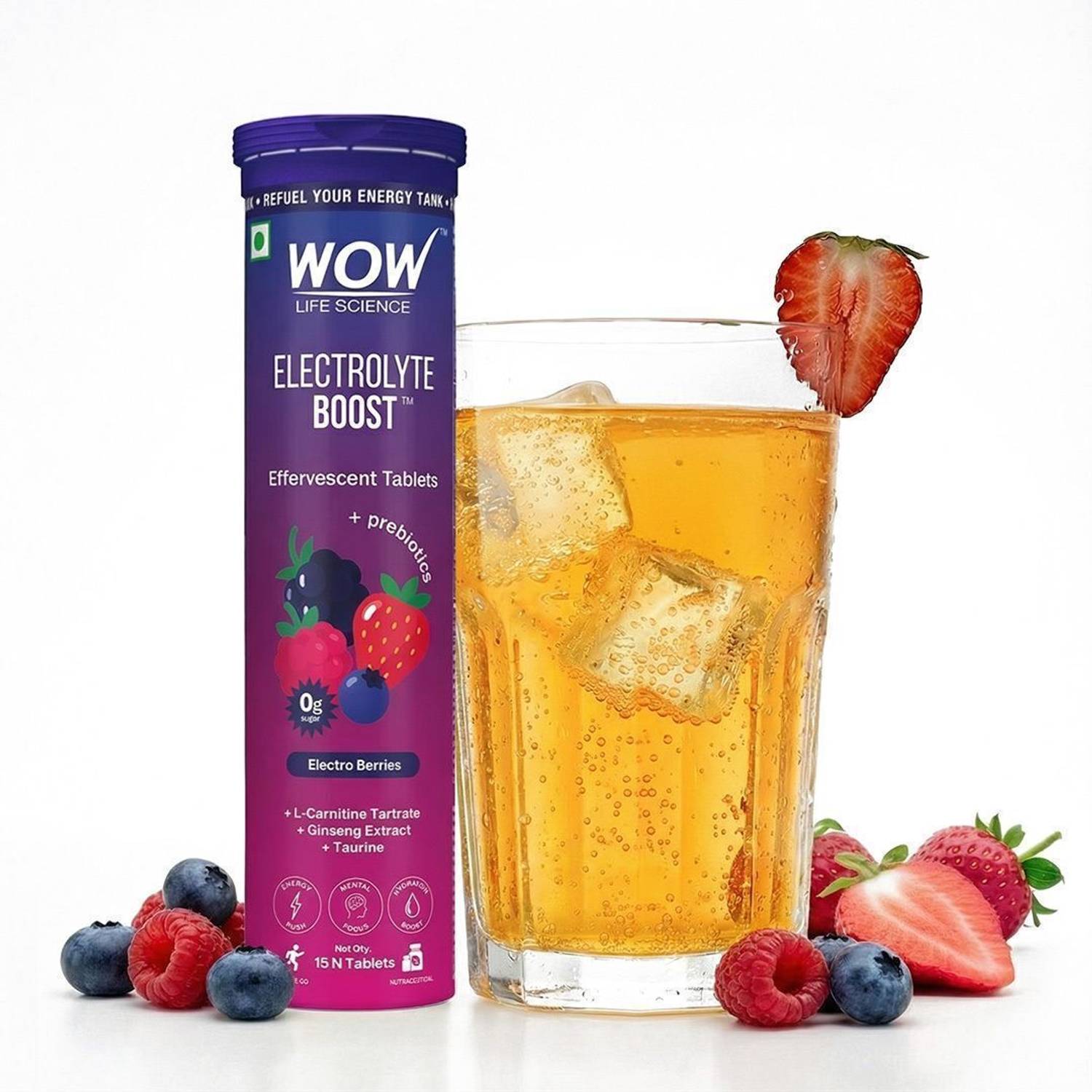 WOW Life Science Zero Sugar Hydration Effervescent Tablets Hydr