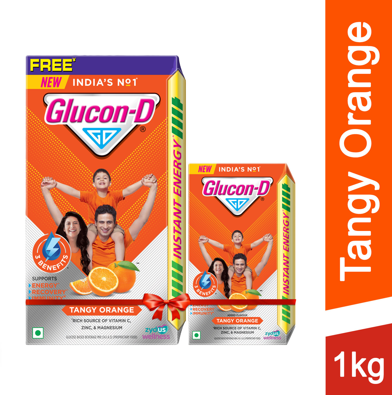 Image of GLUCON-D with 3 Benefits of Energy, Recovery, and Immunity, Refill ( Get 250 g Free) Sports Drink