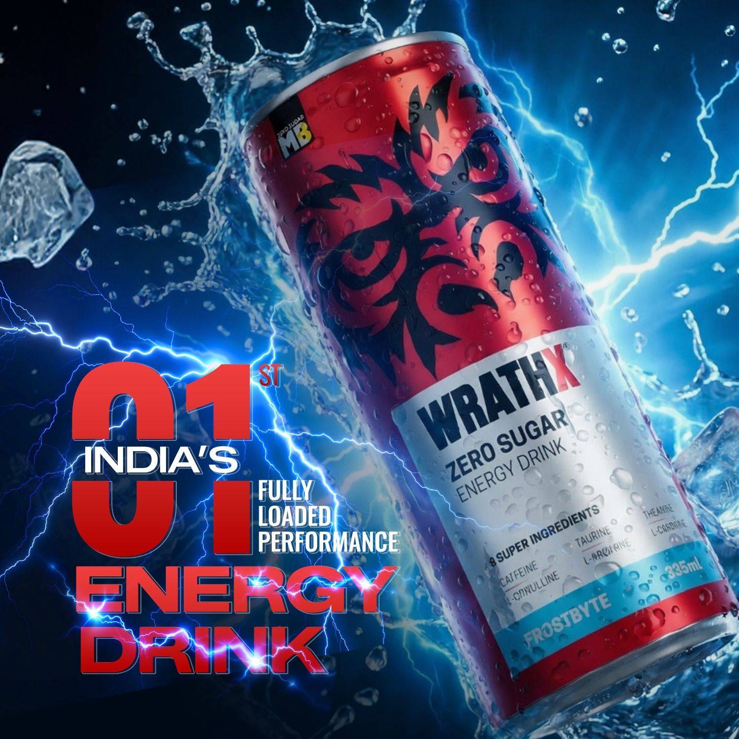 MUSCLEBLAZE WrathX Energy Drink 760mg Taurine, 40mg L-Carnitine - Image 2
