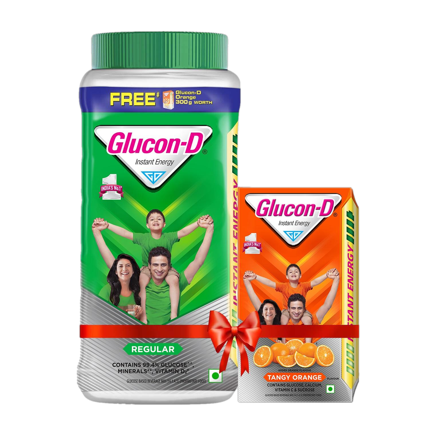GLUCON-D Regular Glucose Powder , Jar with Free 300 g Tangy Orange Sports Drink
