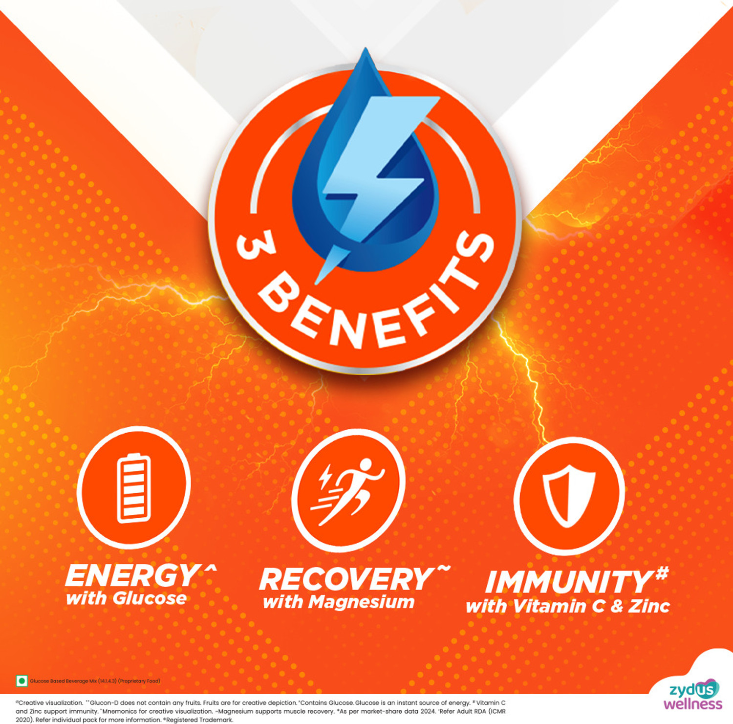 Image of GLUCON-D with 3 Benefits of Energy, Recovery, and Immunity, Refill ( Get 250 g Free) Sports Drink