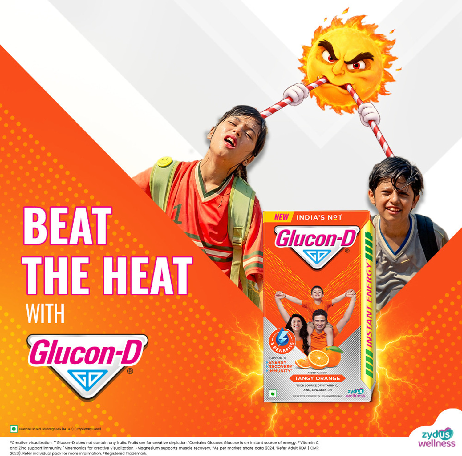 Image of GLUCON-D with 3 Benefits of Energy, Recovery, and Immunity, Refill ( Get 250 g Free) Sports Drink