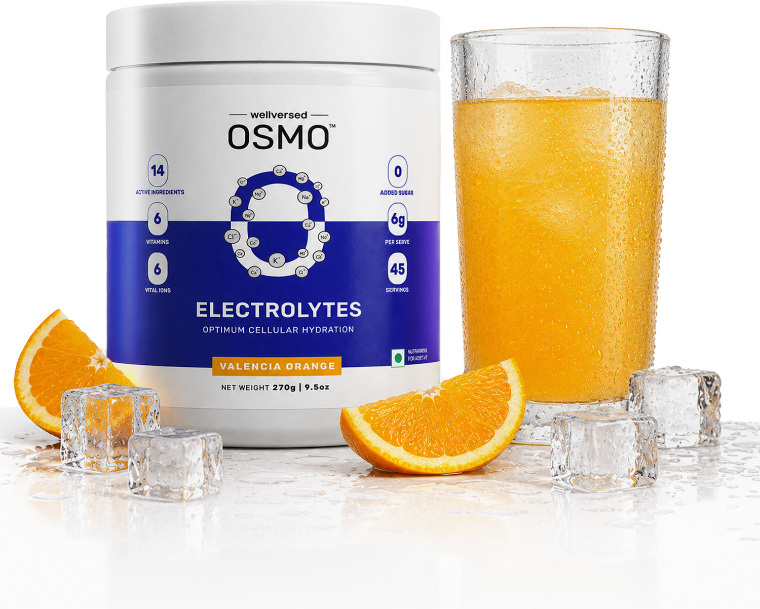 Image of Wellversed OSMO Electrolyte Blend with Taurine & Vitamins | Cramp Relief and Rapid Hydration Drink