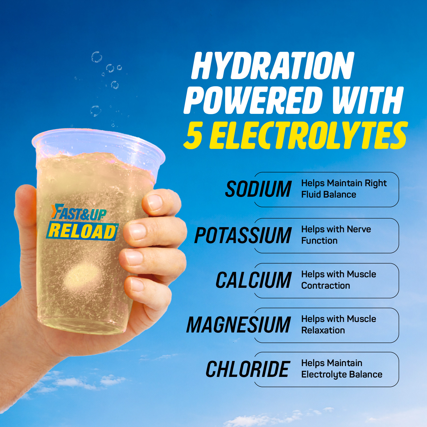 Image of FAST&UP Reload Low Sugar Energy drink, 5 Essential Electrolytes + Vitamins Energy Drink