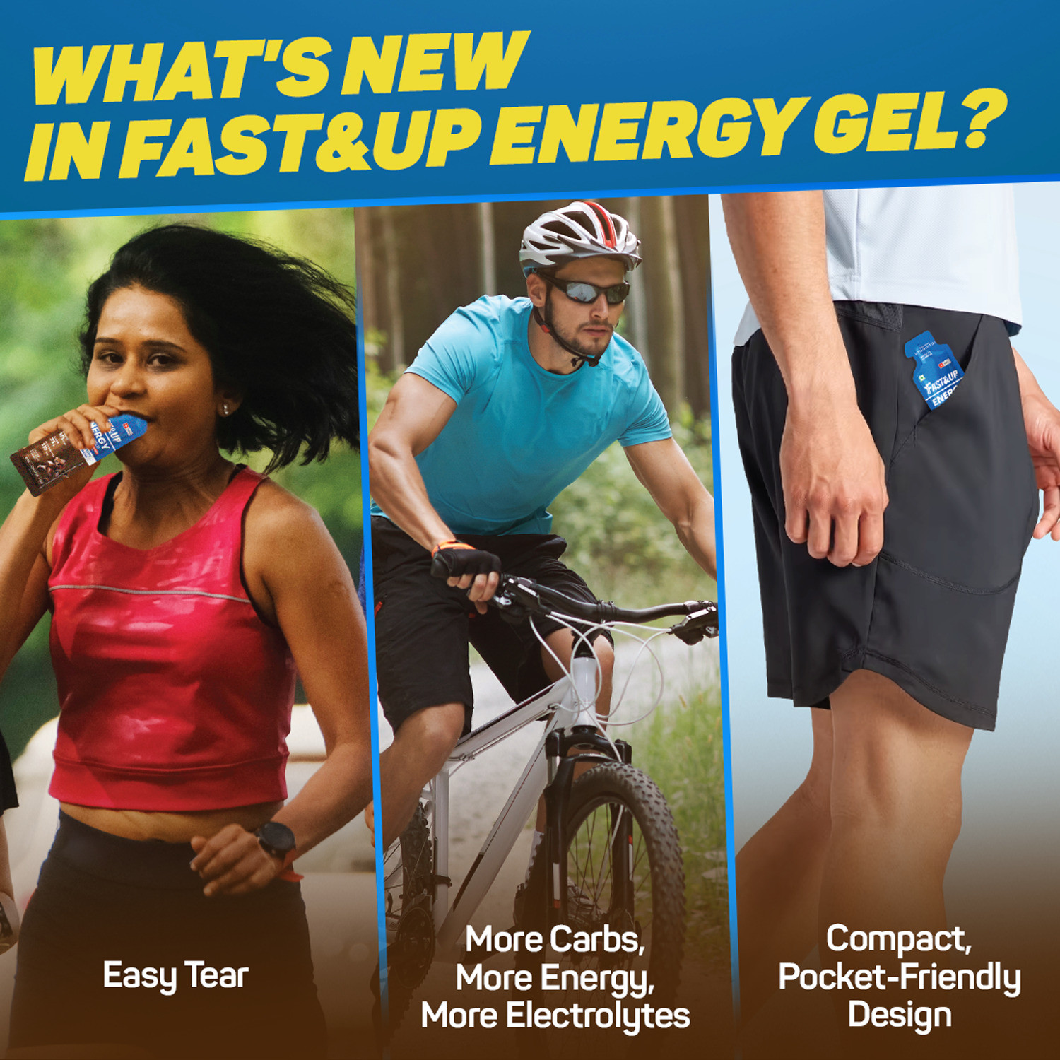 Image of FAST&UP Energy Gels - Unique Liquid-Gel Technology for Instant Performance Boost Sports Drink
