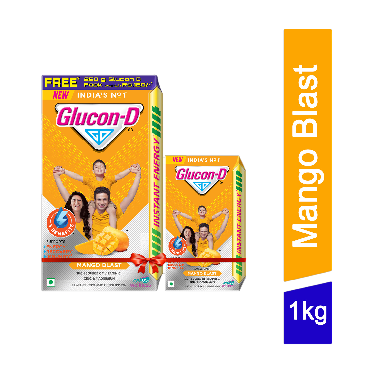 GLUCON-D with 3 Benefits of Energy, Recovery, and Immunity, Refill Sports Drink Sports Drink