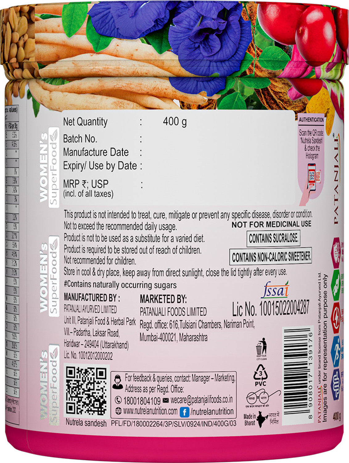 Image of PATANJALI Superfood for Women| Whey Protein Powder| Everyday Supports Bone & Muscle Health Nutrition Drink